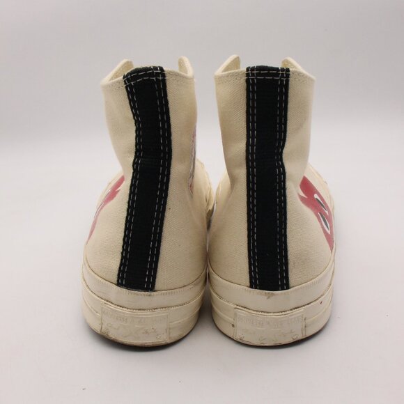 Converse Cream and Red High-Top Sneakers - Picture 5 of 9